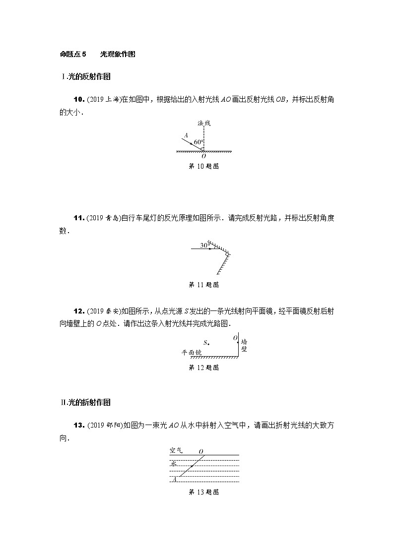 中考物理专题复习  分类集训2  光现象练习题(含解析)试卷03