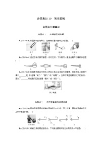 中考物理专题复习  分类集训10  简单机械(含解析)