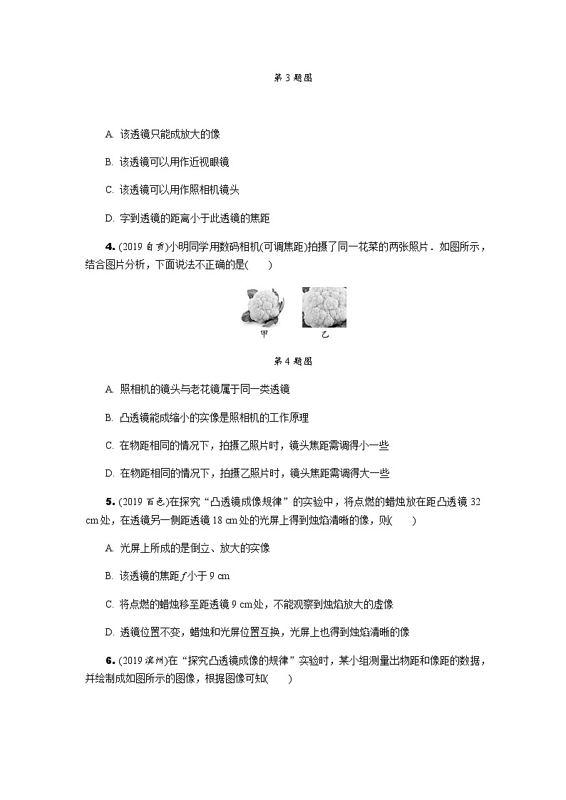 中考物理专题复习  中考冲刺集训--透镜及其应用(含解析)第2页