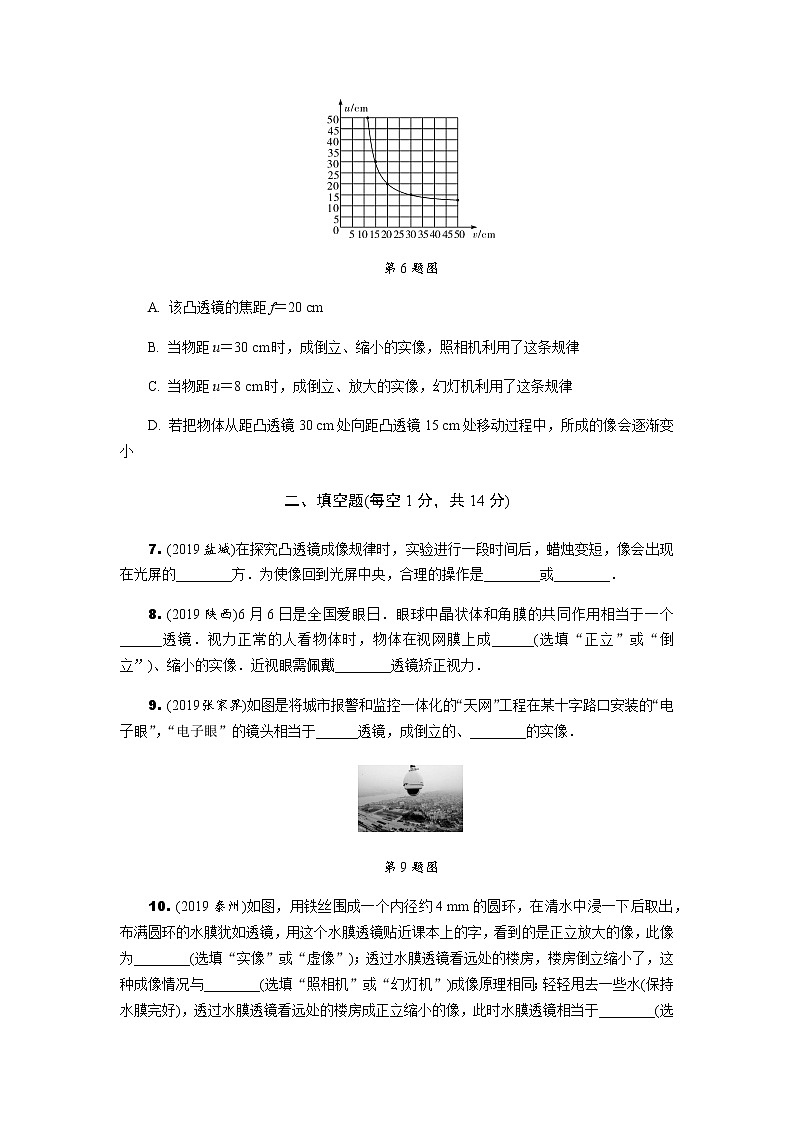 中考物理专题复习  中考冲刺集训--透镜及其应用(含解析)第3页
