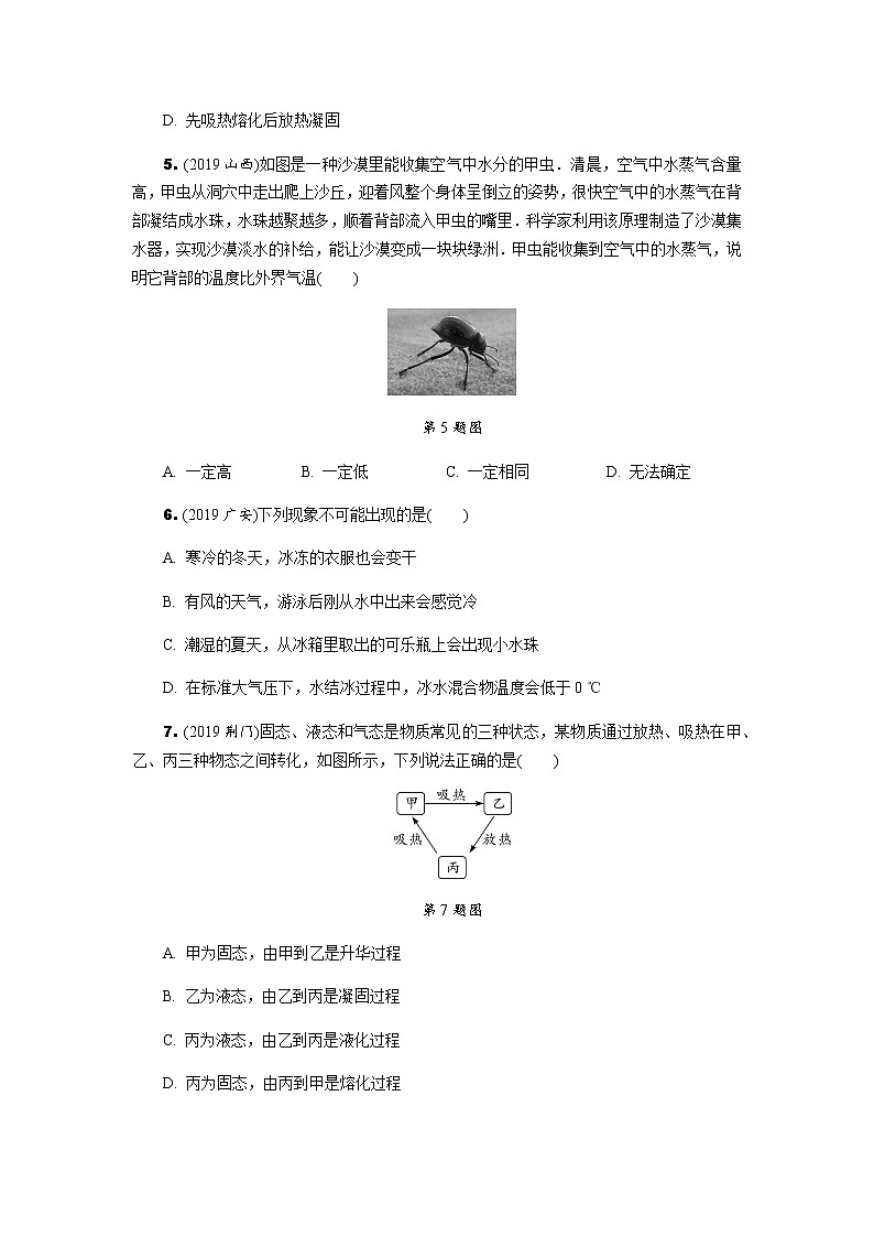 中考物理专题复习  中考冲刺集训--物态变化(含解析)第2页