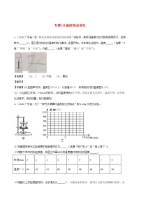 广东省地区5年(2016_2020)中考1年模拟物理真题分类汇编专题04温度物态变化（含解析）