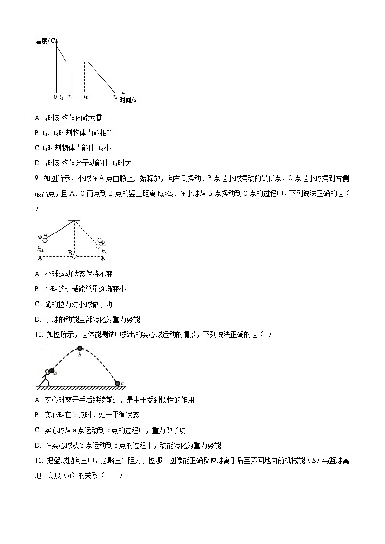 精品解析：人教版八年级物理第11章《功和机械能》单元练习题03