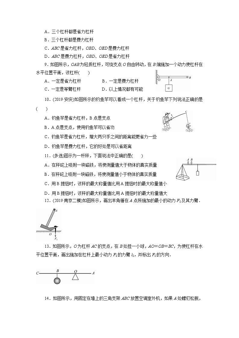 人教版物理八年级下同步训练：12.1.2  杠杆的平衡条件及其应用（含答案）02