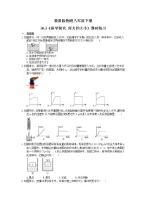 教科版八年级下册3 科学探究：浮力的大小当堂检测题