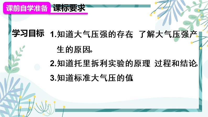 人教版八年级物理下册 第九章 第三节 大气压强 第1课时 初步认识大气压强 课件02