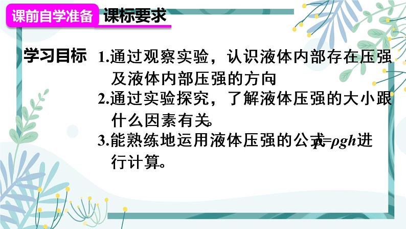 人教版八年级物理下册 第九章 第二节 液体的压强 第1课时 液体压强的特点及大小 课件02