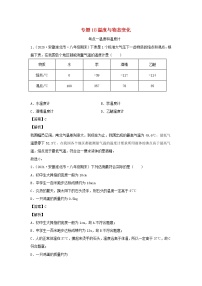 安徽专用备战2021中考物理精鸭点专项突破题集专题18温度与物态变化含解析