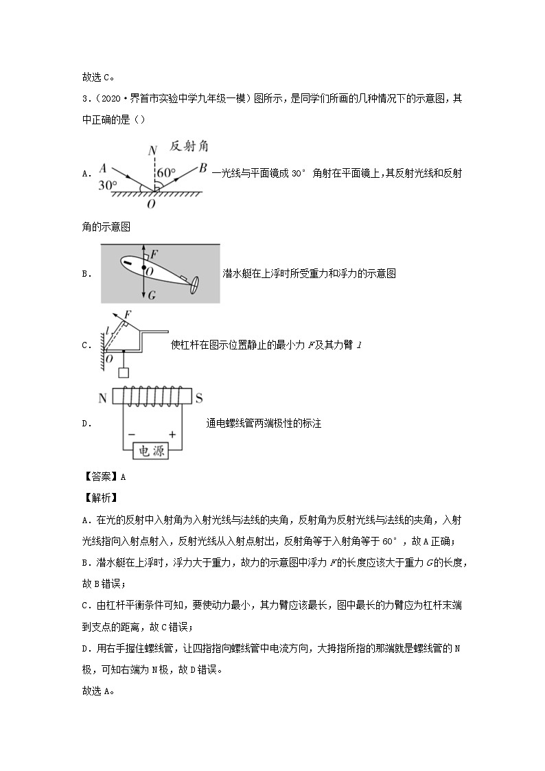 安徽专用备战2021中考物理精鸭点专项突破题集专题13物体的浮沉条件及浮力的应用含解析第2页