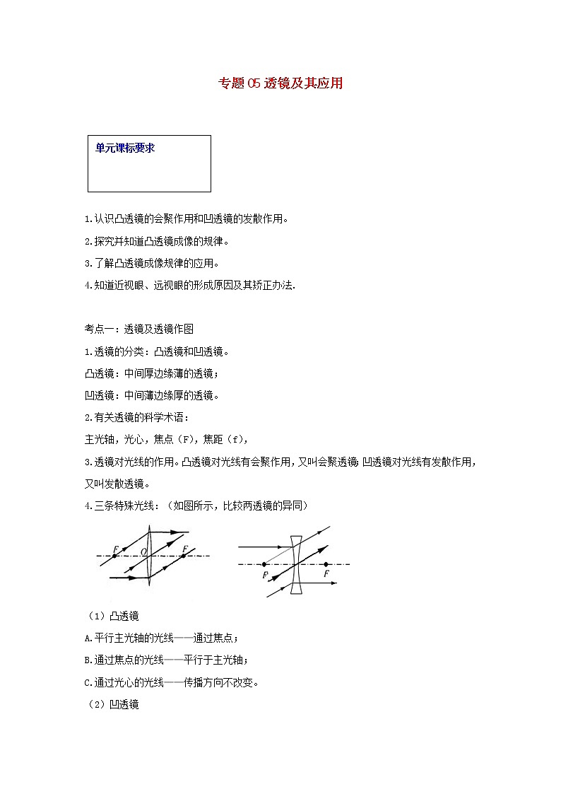 备战2021中考物理一轮复习单元达标全攻略含解析打包22套 试卷练习01