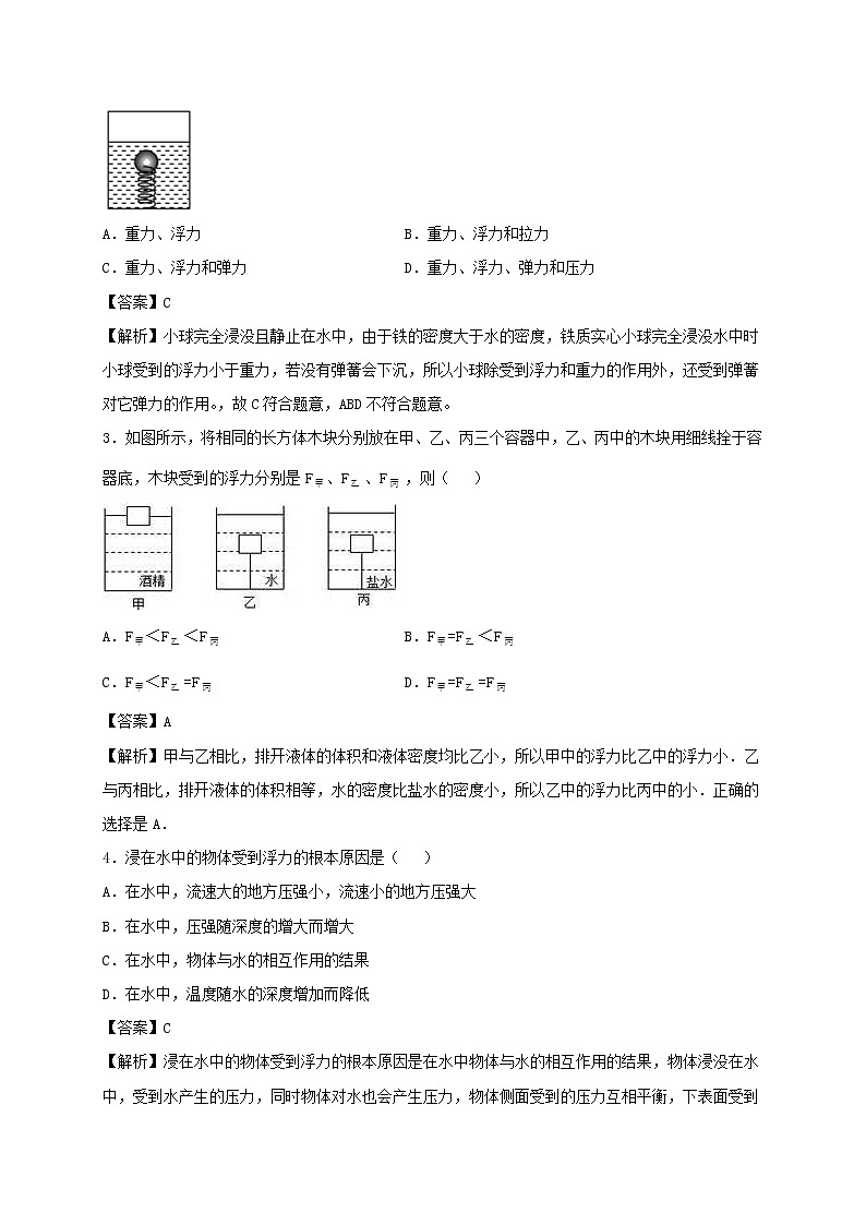 2020_2021学年八年级物理下册10.4浮力同步作业含解析新版苏科版20210310329 练习02