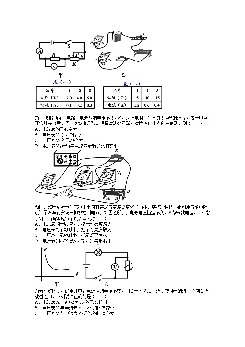 中考物理重难点突破与金题精讲《欧姆定律》02