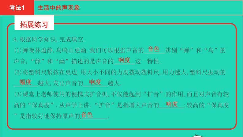 河南省2021年中考物理考点过关第1章声现象复习课件20210310399第6页