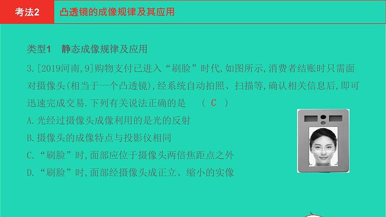 河南省2021年中考物理考点过关第3章透镜及其应用复习课件202103103101第3页