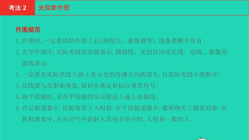 河南省2021年中考物理考点过关第2章光现象复习课件202103103100第5页