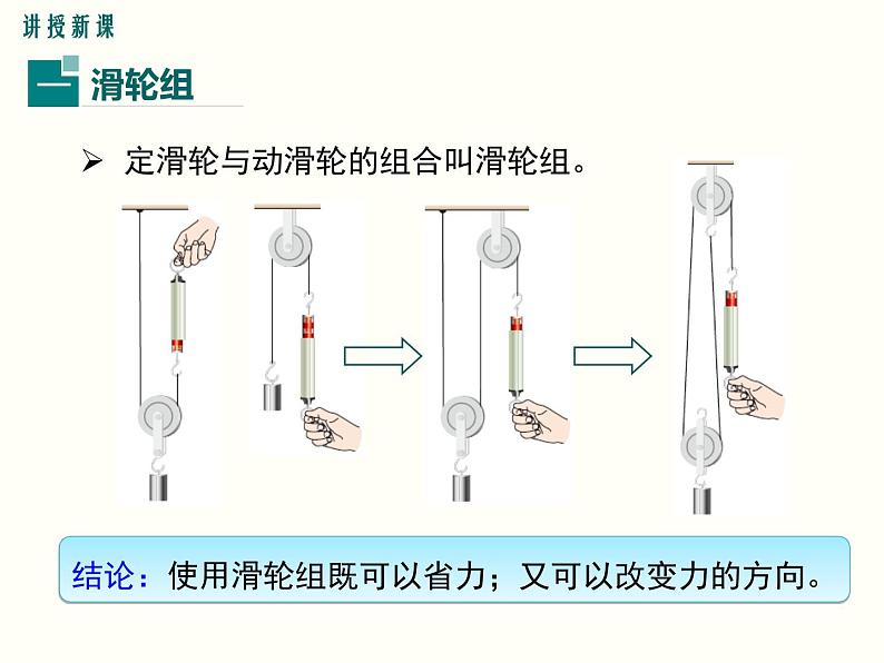 人教版八年级物理下册：第十二章 简单机械 12.2 第2课时 滑轮组、轮轴和斜面 课件04
