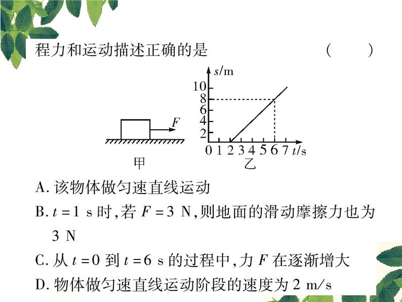 人教版八年级下册物理第八章 专题突破二《摩擦力的分析与计算》04