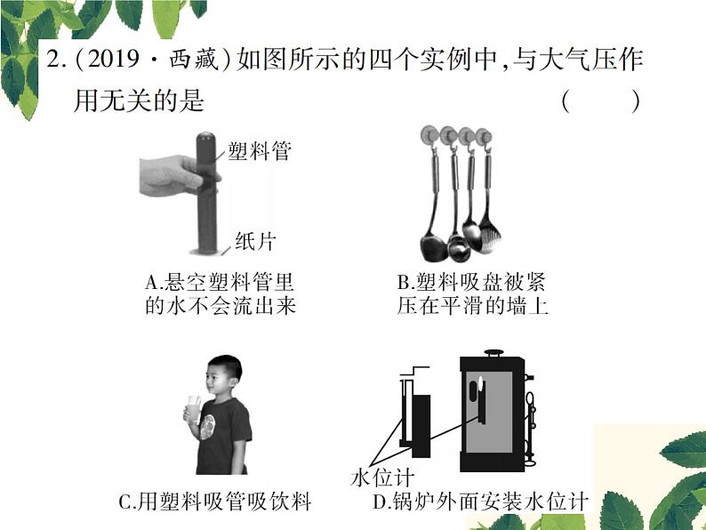 人教版八年级下册物理第九章第三节《大气压强》 课件03