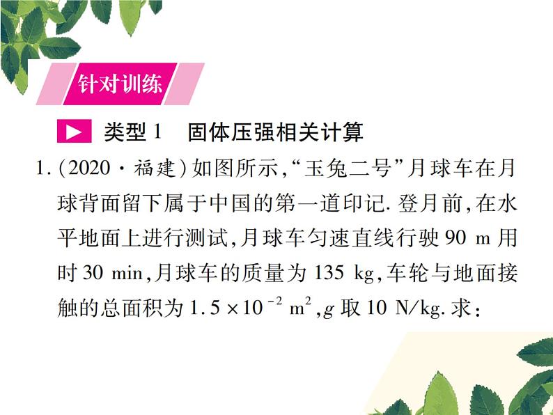 人教版八年级下册物理第九章 专题突破三《固体压强和液体压强相关计算》02