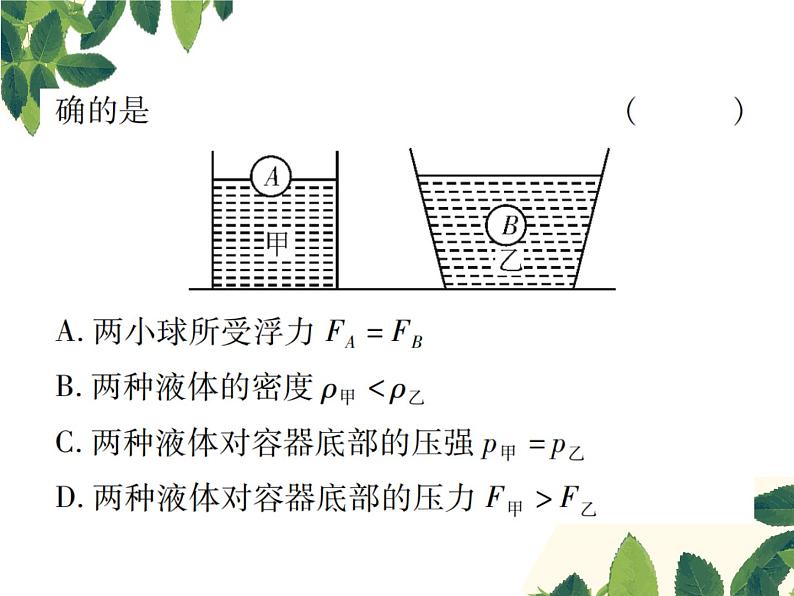 人教版八年级下册物理第十章 专题突破五《浮力、压强综合分析》08