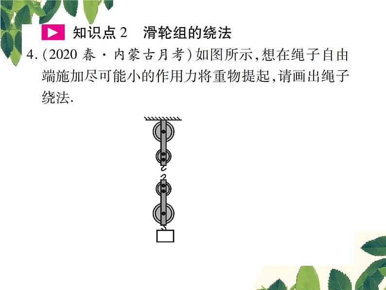 人教版八年级下册物理第十一章第二节《滑轮》第二课时 课件05