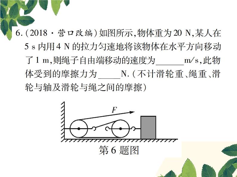 人教版八年级下册物理第十一章第二节《滑轮》第二课时 课件07