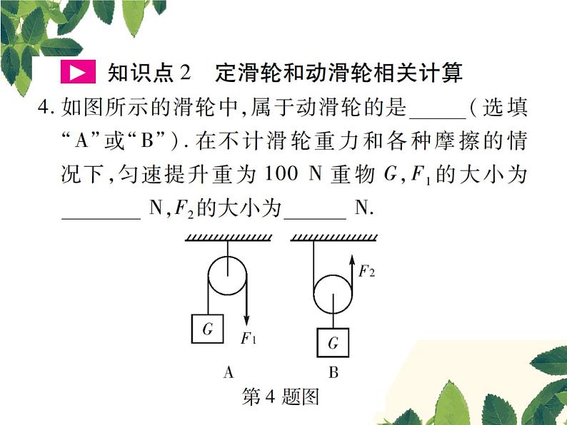 人教版八年级下册物理第十二章《滑轮》第一课时 课件05