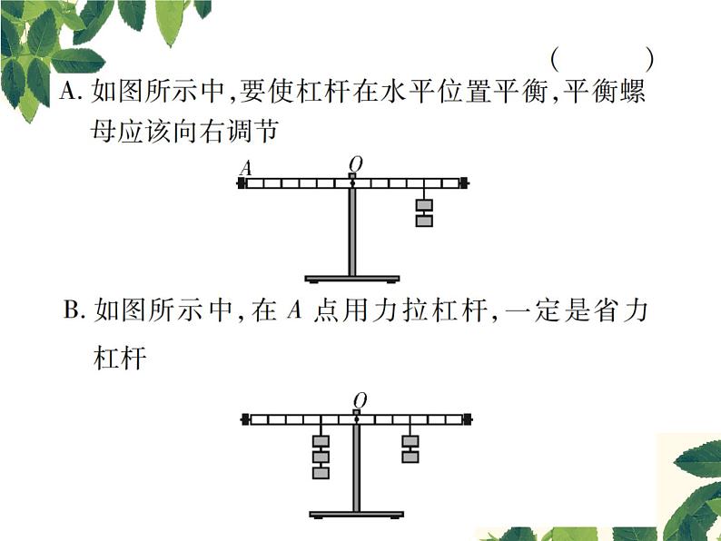 第十二章实验突破九探究杠杆平衡的条件 课件03