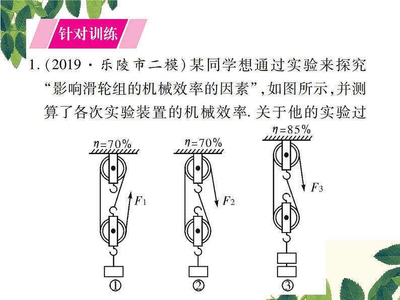 第十二章实验突破十测量滑轮组的机械效率02