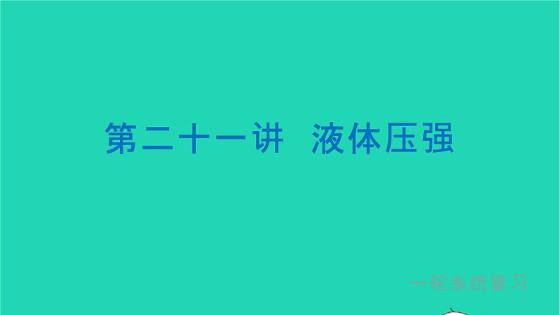 冲刺2021中考物理第一轮系统复习课件打包29套01