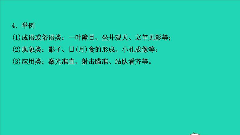 江西省2021年中考物理考点复习第四讲光现象课件202103091132第3页