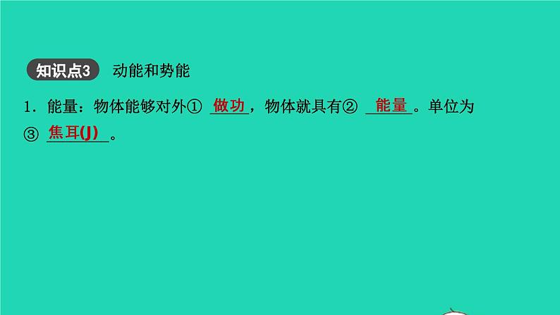 江西省2021年中考物理考点复习第十四讲功和机械能课件202103091129第4页