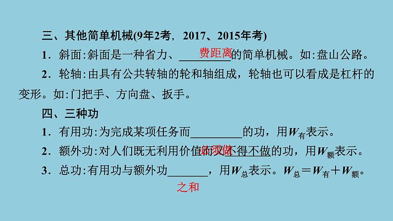 2021中考物理专题复习课件 第1部分 基础过关 第12课时 简单机械  机械效率课件07