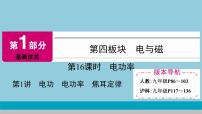 2021中考物理专题复习课件 第1部分 基础过关 第16课时 第1讲 电功 电功率 焦耳定律 课件