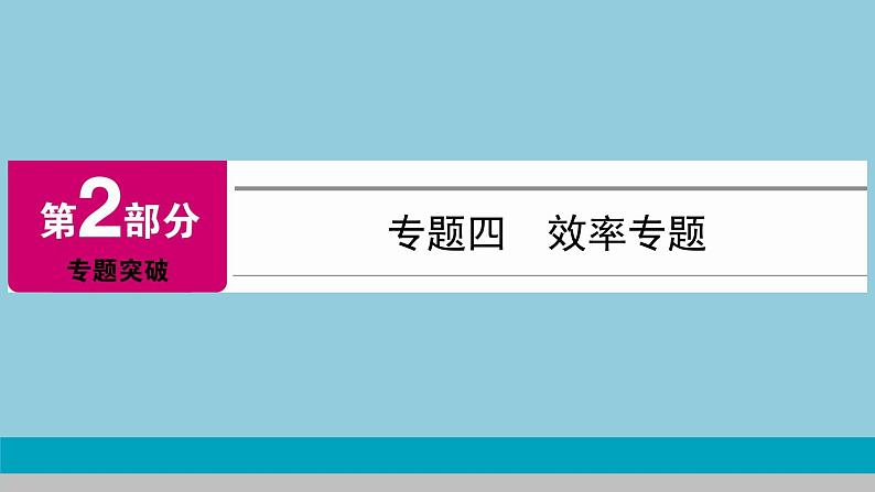 2021中考物理专题复习课件 第2部分 专题突破 专题4  效率专题 课件第1页