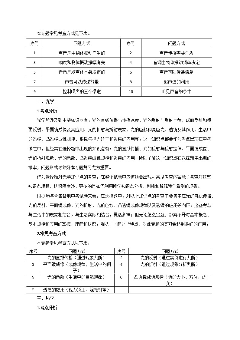 2021中考物理专题  专题1.1  选择题（声光热）（解析版）第3页