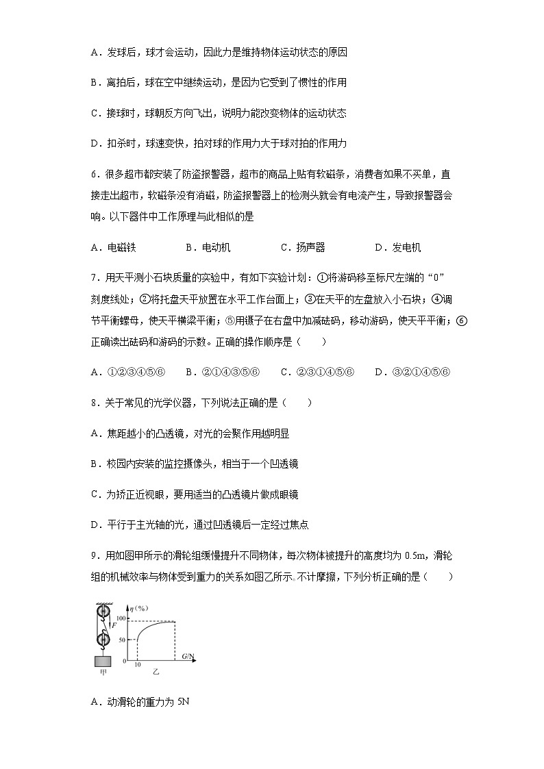 湖北省咸宁市2020年中考物理试题第2页