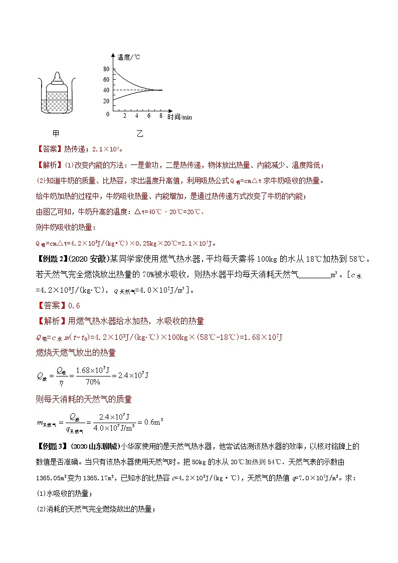 2021年中考物理三轮冲刺过关 专题04 解答热学计算题要领 （教师版含解析）03