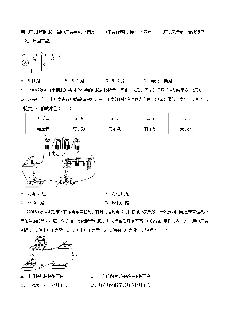2021年中考物理压轴培优练《专题10电路故障》学生版第2页