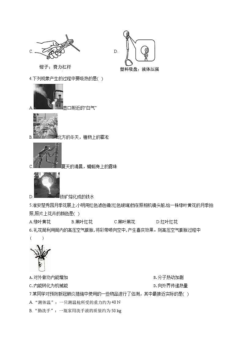 2021届中考物理仿真模拟卷 陕西地区专用第2页
