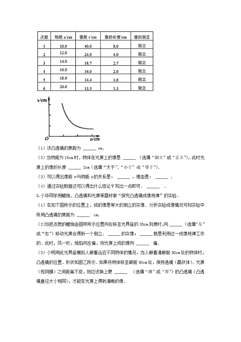 2021中考物理复习专项练习透镜及其应用含解析202103241245第2页