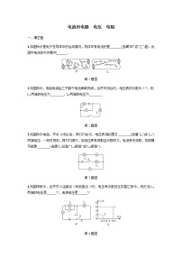 2021届中考物理考点复习卷：电流和电路电压电阻含答案