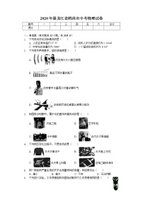 2020年黑龙江省鹤岗市中考物理试卷