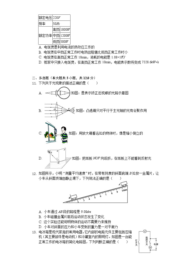 2020年山东省聊城市中考物理试卷03