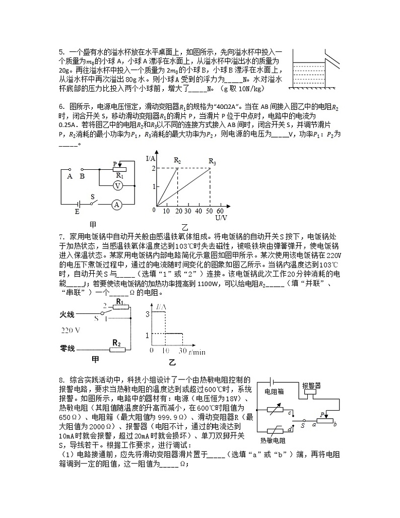 2021年中考物理二轮复习压轴题十一（含答案）第2页