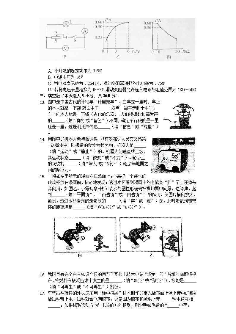 2020年辽宁省铁岭市中考物理试卷03