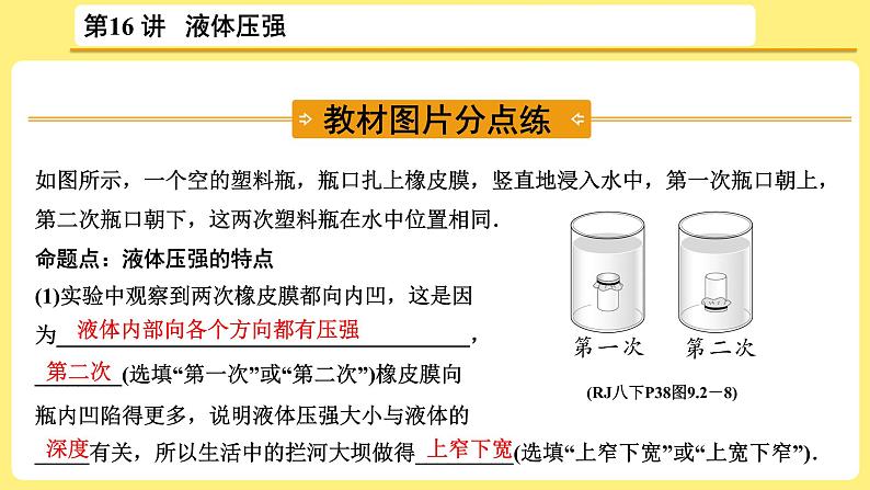 中考物理总复习：第16讲《 液体压强》课件06