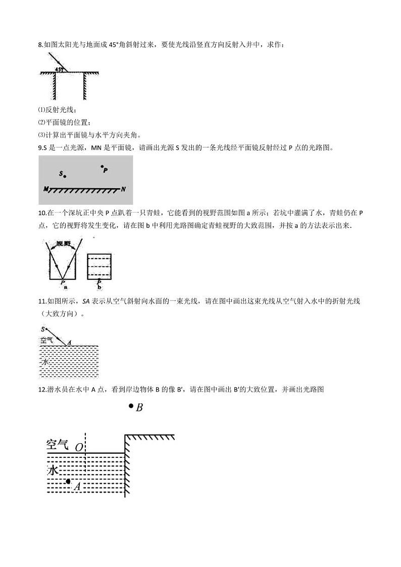 2021年中考物理重难点强化训练6 光学作图02