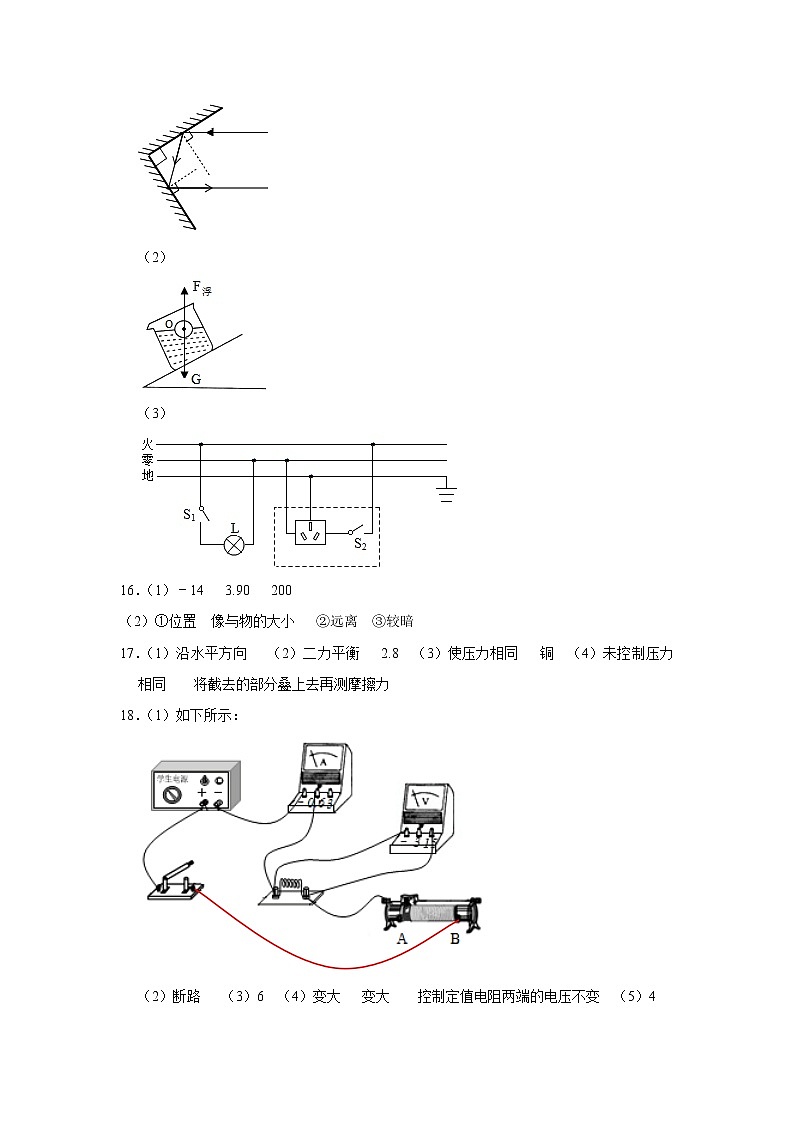 2021年广东中考物理考前信息模拟卷（一）（含答案）02