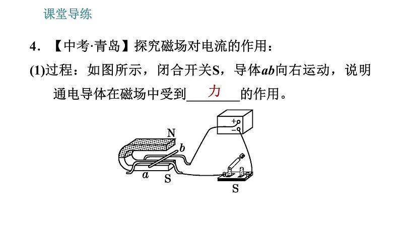 教科版九年级上册物理课件 第8章 8.2   磁场对电流的作用第8页